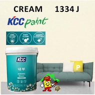 CREAM 1334 J ( 5L ) AURORA SHEEN KCC PAINT INTERIOR LONG LASTING EASY CLEAN SMOOTH ELEGANT FINISH