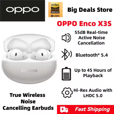 OPPO Enco X3s TWS Earphone LHDC 5.0 IP55 True Wirelss Bluetooth 5.4 Earbuds 55dB Active Noise Cancel