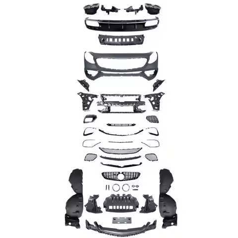 Suitable Body Kit for 15-19 Mercedes Benz S C217 to S63 AMG Coupe Front Bumper with Grille Rear Diff