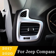 Best Seller For Jeep Compass 2017 2018 2019 2020 ABS Car Inner Air Condition Vent Cover Trim Decorative Outlet Frame Auto Accessories