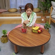 Korean-style folding table dining table household small round table tatami bay window table 80*80CM