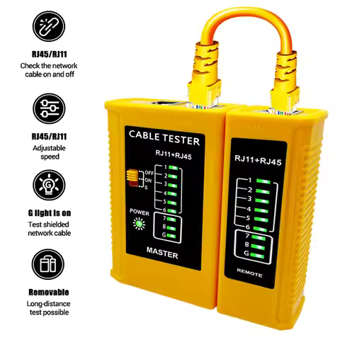 RJ45 RJ11 RJ12 CAT5 UTP Cable lan tester Network Cable Tester LAN Cable Tester Networking Tool netwo