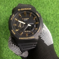 GSHOCK SPORT ANALOG DIGITAL JAM TANGAN TMJ BLACK GOLD GA2100 FOR WOMEN N MEN