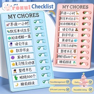 ROXUL My Chores Checklist, Self-discipline Plastic Daily Planner Memo, High Quality Reusable Detacha