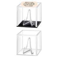 [Loviver] Guitar Pick Display Box with Stand Storage 1.97x1.97x1.97inch Decoration Display Plectrum 