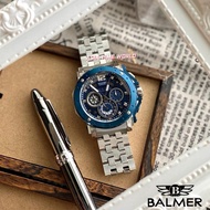 [Original] Balmer A7935G SS-5 Chronograph Sapphire Men's Watch with Blue Dial and Silver Stainless S