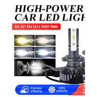 Ready Stock 2PCS H4/H7/H11/H1 CSP 4300K/6000K/8000K Car LED Headlight Lampu Kereta