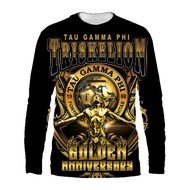 (JING01)Tau Gamma Phi Triskelion Frat LONG Shirt 55th Anniversary Full Sublimation06