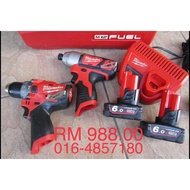 Milwaukee M12FPD-602C 12V CORDLESS HAMMER DRILL+M12BID IMPACT DRIVER COMBO SET (Mystery Gifts)