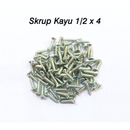 1/2x4 Wood Screws (50 pcs) / Small Wood Screws 1 cm
