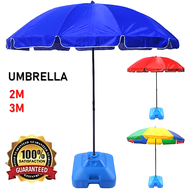 STRONG BASE 2m 7ft 3m 10ft Adjustable Umbrella UV Sun Shade Canopy Night Market Stall Payung Pasar M