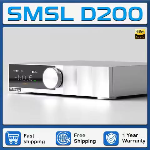 SMSL D200 Hi-Res Audio Decoder BD34352EKV DAC Chip XU316 MQA-CD DSD512 USB Coaxial Optical Blutetoot