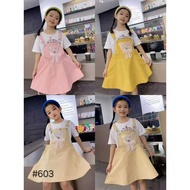 KATUN [Wholesale] | 57-603 Girls' cotton Overall skirt with t-shirt inner | 2-5 years old | Price pe