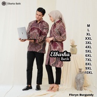 KEMEJA KATUN Men's Couple Batik Tops Latest JumboWanitas - Long & Short Sleeve Shirts - Full Button 
