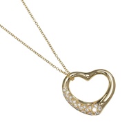 สร้อยคอรูปหัวใจเปิด Tiffany & Co. ทองคำ 18k ประดับเพชร น้ำหนักประมาณ 7.86 กรัม สำหรับผู้หญิง [มือสอง