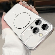 Electroplating BIG Window Magnetic Case Camera Lens Protector for iphone 11 13 14 15 16 17 Pro Max F