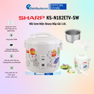 Nồi Cơm Điện Sharp KS-N182ETV SW - 1.8 Lít - Hàng chính hãng