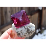 Chrome Alum Gemmy Purple Crystal On Matrix Lab Grown Poland 5.4 Cm