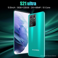 Smartphone New Style Price Low S21Ultra/8+128GB/Android Phone 5G/CPU MediaTek/Ultra-Thin Body