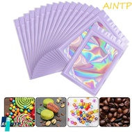AINTP Smell Proof Bags Holographic Clear Colorful Plastic Foil Pouch