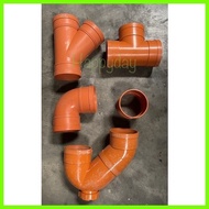 ◩  ◣  ⏕ PVC Orange Fittings 4 inch(Elbow Tee Wye Coupling Cleanout )For PVC Pipes