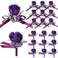 Geosar 20 Pcs Corsage and Boutonniere Set Homecoming Artificial Corsage Wristlet and Boutonniere for
