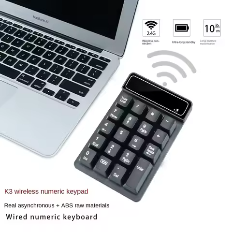 Mini 2.4G Wireless USB Wired Numeric Keypad 19 Keys Digital Number Pad Numpad Keyboard for Windows X
