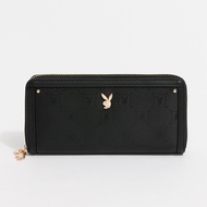 PLAYBOY 包包 皮夾 拉鍊 長夾【永和維娜】Brilliant系列 黑色附保固 