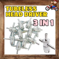 3 IN 1  TUBE VALVE OPENER MOTOR MOTORCYCLE 4WAY SCREW TAYAR TYRE STEM CORE TOOLS TOOL TUBELESS CAR R