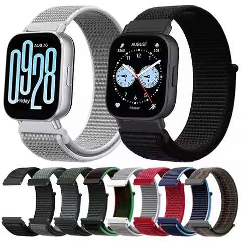 20 22mm Nylon Loop Sports Strap for Redmi Watch 5 Active/Lite Soft Braided Band Mi Watch Color/2 Pro
