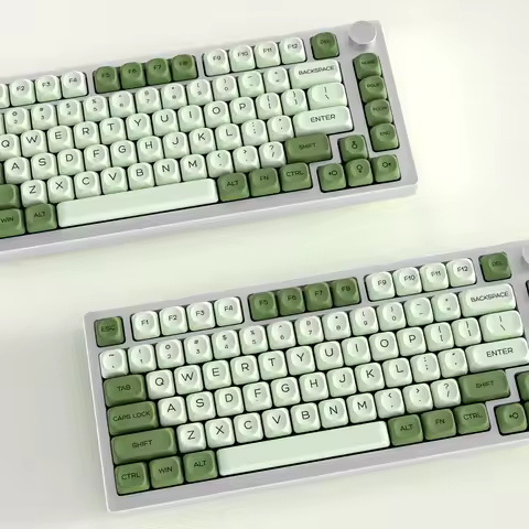 KBDiy 143 Keys Matcha Keycaps KOA Profile PBT for Mechanical Keyboard Green Keycap Custom ISO for AC