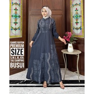 Latest Viral Jumbo Rayon Twill Batik Usman Busui Dress - Centipede Motif