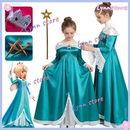 Super Mario Movies Princess Rosalina Adult & Kids Cosplay Wig Suit Set