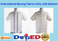 🎁🌈 2 Pcs Ready Made Embroidered Barong Only Pants Not Included DEPED Approved Non-Teaching Uniform f