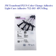 HoubIITE1 3M Transbond PLUS Color Change Adhesive 712-103 Light Cure Dental Orthodontic Primer Bonding Adhesive 3M Transbond Plus 4PCS/Bag