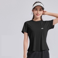 alo yoga Sports Yoga Short Sleeve Mesh Style T-Shirt