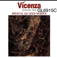 Granit 60x60 Vicenza marmer coklat hitam motif kw 1 isi 1.44 m2