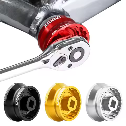 MUQZI 5 in 1 Bike Bottom Bracket Tool For 12/16-Notch 39/41/44/46/49mm Compatible with Shimano SRAM 