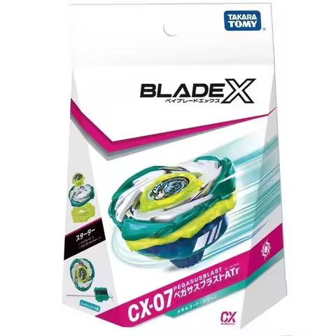 Takara Tomy Bey X CX-07 Starter Pegasus Blast ATr Blade CARD GAME