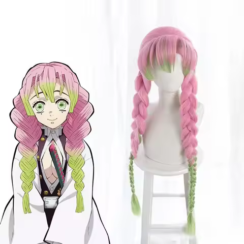 Stage Performance Cosplay Wig Anime Games Demon Slayer Honey Glass Women's Long Hair Asuka Wig High 