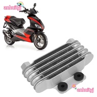 AHTY Universal Oil Cooler, Durable Aluminum Oil Cooler, 5 Row 65ml Motorcycle Engine Radiator for 10
