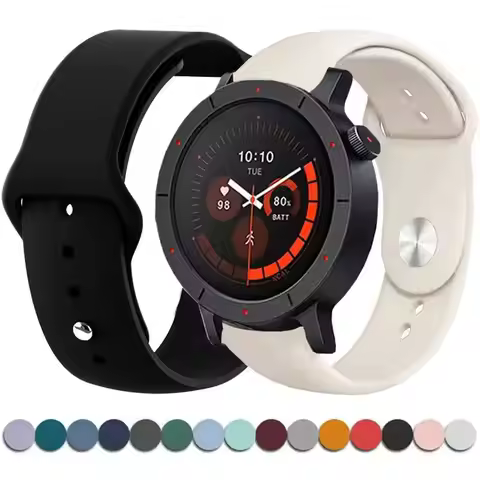 Silicone Strap For CMF By Nothing Watch Pro 3 2 1 20mm 22mm Watch Band For Amazfit GTR 4 3 2/Bip 6 5