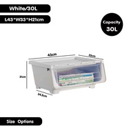 DR.STORAGE 28L/40L/60L Large Capacity Storage Box With Transparent Lid Stackable Toy Snack Storage C