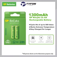 GP ReCyko Rechargeable Battery 2 Slot AA 1300mAh (GP130AAHCE-2WB2)