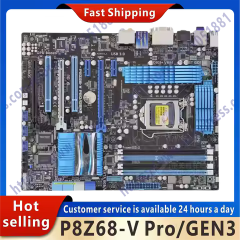 Used P8Z68-V Pro/GEN3 computer motherboard LGA 1155 DDR3 suitable for Z68 P8Z68 desktop motherboard 