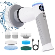 Electric Spin Scrubber - Rechargeable Bathroom Scrubber Cordless Shower Scrubber for Cleaning Floor/