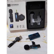 CLIP ON MICROPHONE K35 MIC CLIP WIRELESS AUX (AUDIO) YOUTUBER BLUETOOTH model microphone 1 (one)