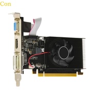 Con 2GB DDR3 64Bit Low Profile Graphics Card Display PCIe Graphics Video Card with Cooling Fan for D