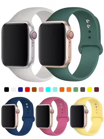 Silicone Strap For Apple Watch Band 44mm 40mm 45mm 41mm 49mm 42mm 38mm 44 45 mm bracelet iwatch seri