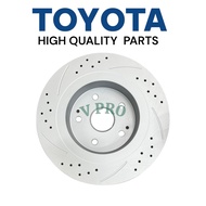 (1-PAIR)  THAILAND QUALITY  275MM TOYOTA  WISH  ZGE20 ZGE25 2008 DRILED SLOTED SPORT FRONT DISC ROTO